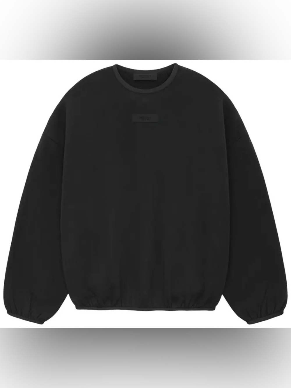 Fear of God ESSENTIALS Black Crewneck Sweatshirt